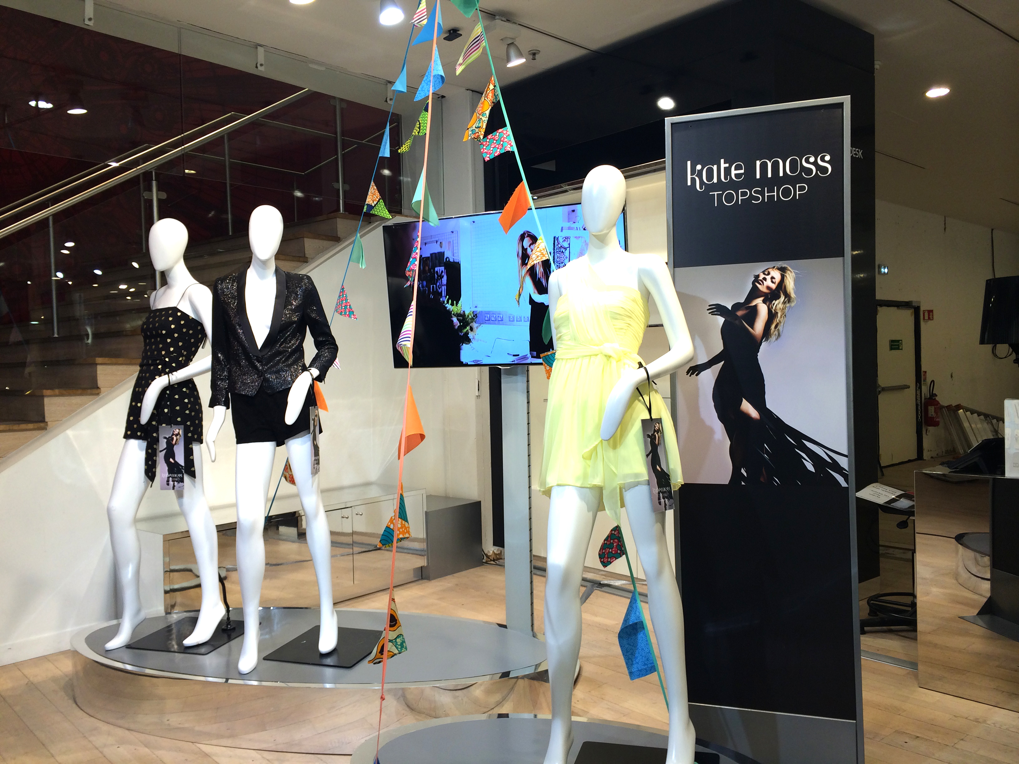 Kate Moss pour Topshop - 2014 - Galeries Lafayette Lille