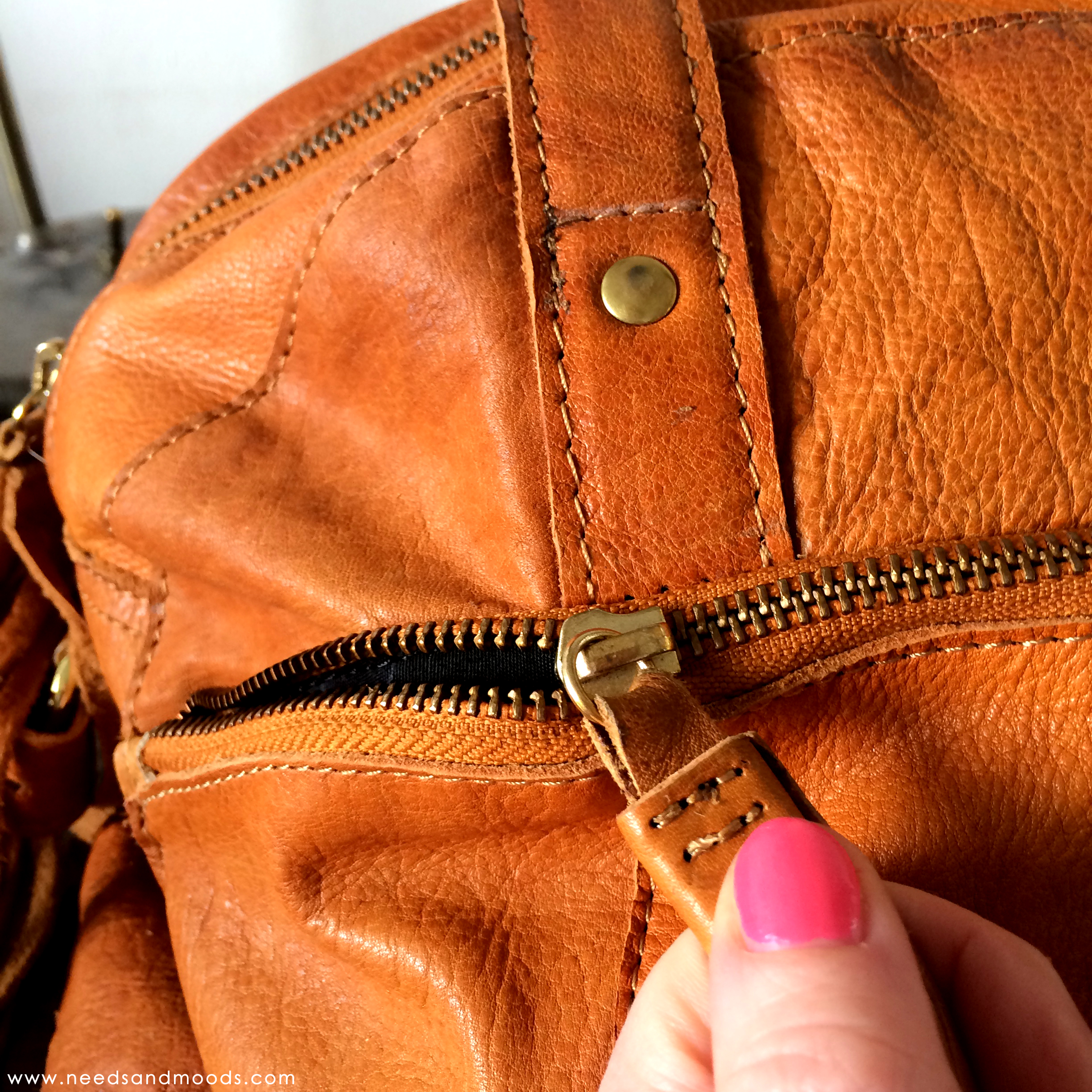 Leather Hand Bag Pieces - Vintage Style